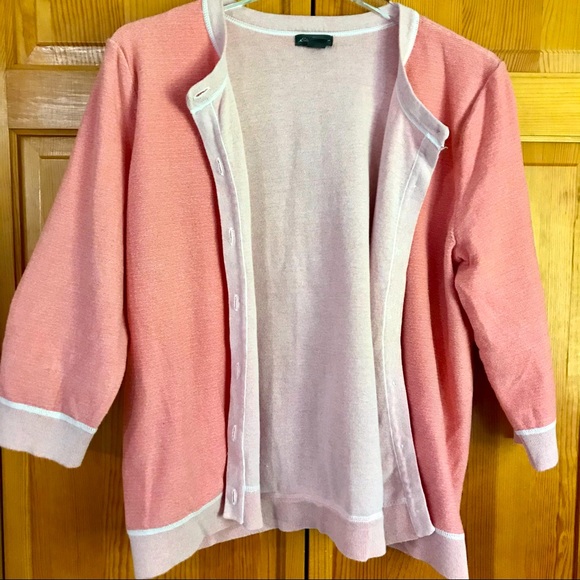 Eddie Bauer Peach Lightweight Cardigan XL